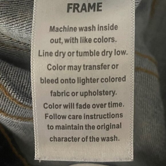 Frame Women High Rise Skinny Jeans Sz 31 Denim Raw Hem Stretch Casual Cotton USA - Picture 8 of 9